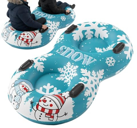 Slittino Gonfiabile | Slittino Gonfiabile Resistente A 2 Posti | Tubi da Neve da Esterno,per Bambini Ragazzi Adolescenti Adulti e Famiglia