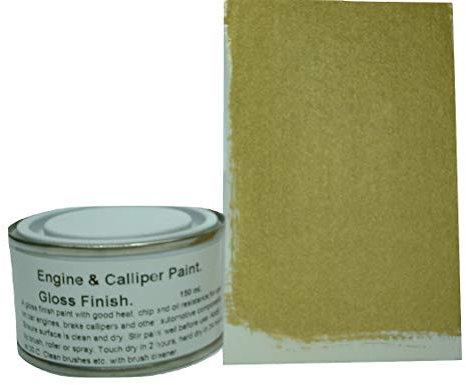 1 x 150ml Gold Heat Resistant Brake Calliper and Engine Block Paint. Caliper Engine Bay