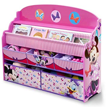 Delta Children Deluxe Book & Toy Organizer, Disney Minnie Mouse