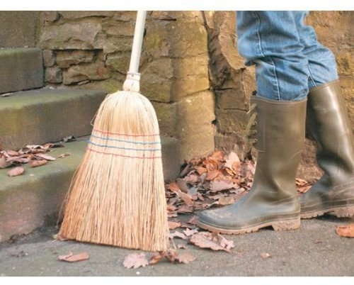 Sorgobesen genäht Reisstrohbesen Straßenbesen Besen Sorgobesen 120cm