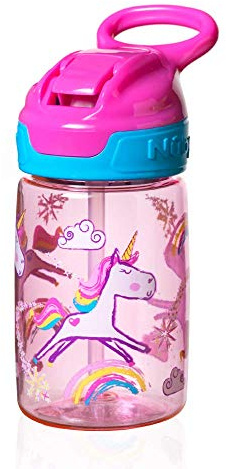 Nuby Tritan Sippy Cup, Incredible Gulp Active Tasse pour tout-petits, 360 ml, Licorne Rose
