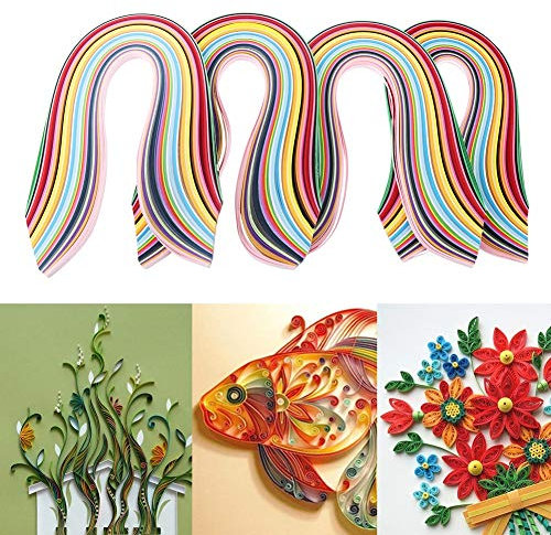 Paper Quilling Strips Set 720 Strips 36 Colors Paper Quilling Set DIY Art Supplies 3/5/ 7/10 mm Width Available(5mm) Handcraft Materials Handcraft Materials Handcraft Materials