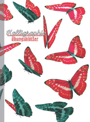 Kalligraphie Übungsblätter: Übungsheft mit Kalligrafie Papier | Übungsheft mit Vorlagen für moderne Kalligraphie und HandLettering | Seiten zum Üben ... Kalligraphie schräger linierter Leitfaden