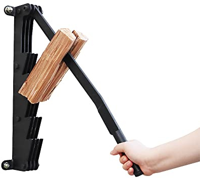 BiggerFire Carbon Steel Wall Mounted Firewood Kindling Splitter Log Splitters Wood Cutter Indoor Manual kindling Maker