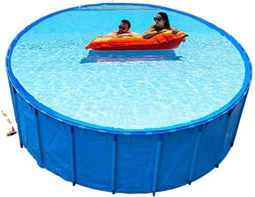 Ultra Large Deep Outdoor Swimming Pool, Plastic Round Framed Swimmingpool for Backyard, Garden/ Garden/ Indoor Piscinas Para Adultos, 10m 9m 8m 7m 6m 5m 4m 3m 2m 1m Piscina ( Color : D x H , Size : 1.