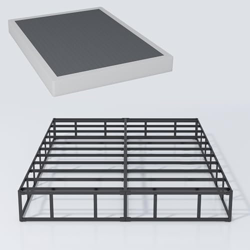 XINXINYAN Queen Size Box Spring 7 Inch,Heavy Duty Queen Box Spring,Sturdy Metal Frame with Fabric Cover Set, Easy Assembly, Noise Free