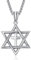 David Sterne Halskette Sterling Silber Davidstern Anhänger Kette Davidstern mit Kreuz Kette David Stern Schmuck Geschenk für Herren Männer