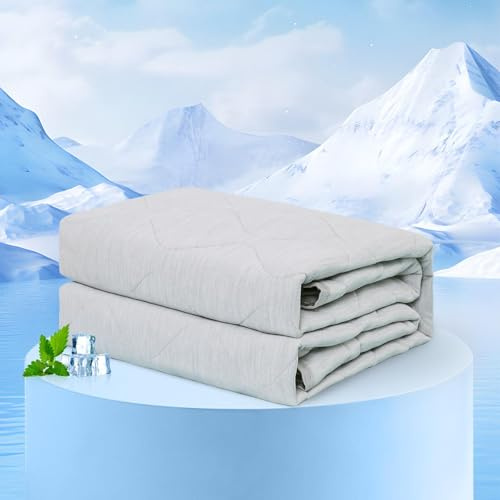 Rywell Manta Fria para Perros 150x200cm,Impermeable,Uso por Doble Cara,Gris