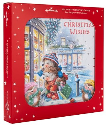Hallmark välgörenhet julkort - paket med 16 i 2 landskompanjoner designer