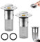 HASAIKA® Tappo per lavandino Universale, Tappo Lavandino Bagno con cestello filtrante rimovibile, Tappo di Scarico Pop Up per scarichi di cucina, bagno, lavabo e balcone, 2 pezzi