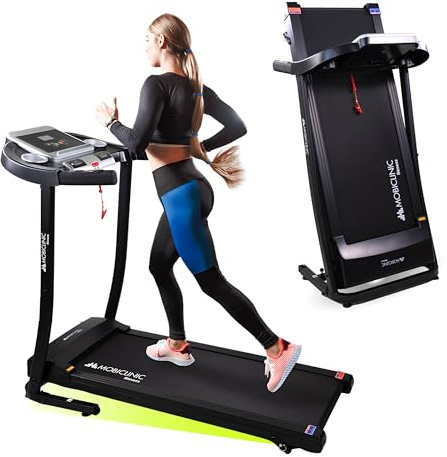 Mobiclinic® Fitness, Cinta de Correr Plegable, Bluetooth Altavoz, 12km/h, Sistema elevación, App Pantalla LCD, 139x62x114cm, Silenciosa, Versátil y compacta, Seguridad Soporte, ETNA