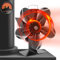 KCVV Stove Fan With 5 Blades - Energy-Saving and Quiet Log Burner Accessory - No Electricity Fireplace Fan for Various Fireplace Types