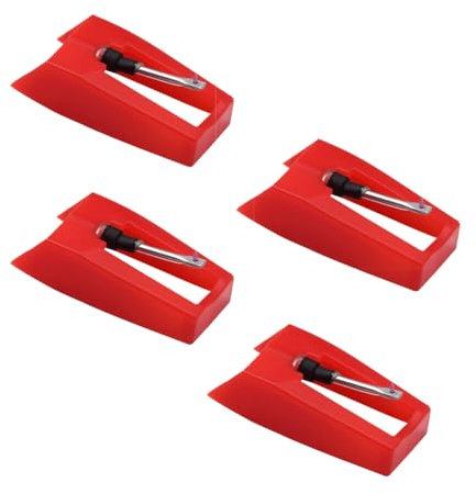 4 Puntine per Giradischi Universali, Stilo di Ricambio in Diamante per Giradischi, Stilo Diamante per Giradischi Ago Sostituzione per Giradischi, Testine Fonografiche per LP, Grammofoni e Giradischi