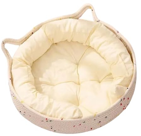 Generisch Cat Bed, Round Sleeping Tray for Cats Cushion, Scratching Cushion, Nest Soothing Sleeping Place for Kittens and Small Dogs, Home Accessory, Indoor and Outdoor Use