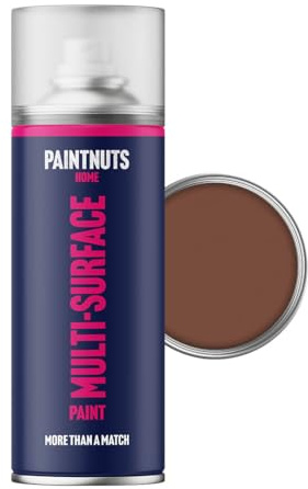 Paintnuts Light Brown (RAL-8002) Rapid Dry Metal Paint, Satin Finish 400ml Aerosol