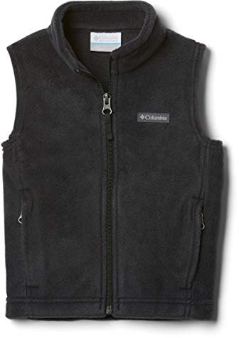 Columbia Boy's Steens Mountain Fleece Gilet Vest, Black, XS