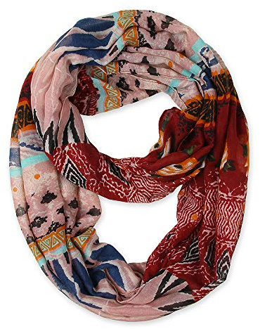 corciova Burgundy Misty Rose Thick Light Weight Women Winter Neck Warmers Infinity Scarves Loop Long Shawl Wraps Top Scarf