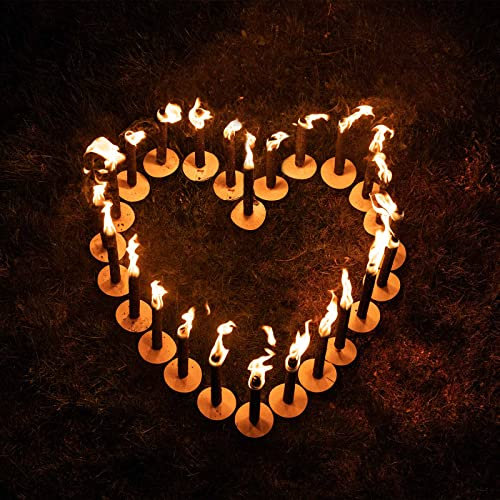 Hussala Diamond Symbol Image de la Torche, Lampe Torche Cire, Cœur enflammé, kit - durée de Combustion de 45 Min