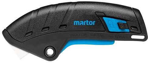 MARTOR Coltello di sicurezza con retrazione della lama e lama in ceramica, SECUPRO MERAK, coltello Cutter professionale, leggero, in plastica, per mancini e destrorsi, logistica