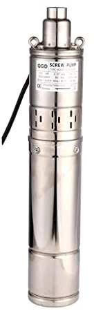 ZYIY 1Hp Tiefbrunnenpumpe 4-Zoll Edelstahl TiefbrunnenTauch Pumpe Max Durchfluss 2m³/h Förderhöhe 120m Brunnenpumpe Tauchpumpe 33Fuß Kabel SchraubeTiefbrunnenpumpe für industrielle GartenBewässerung