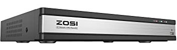 ZOSI NVR PoE 16CH con Disco Duro 4TB CCTV Grabador de Vídeo para ZOSI Cámara IP PoE de 2MP 5MP 8MP 4K, Acceso Remoto, Alarma de Movimiento
