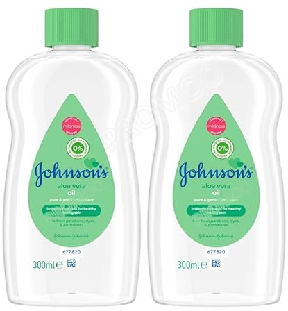 Johnson's Baby - Öl mit Aloe Vera für Babys 300 ml x 2 Einheiten - Pack Promoo