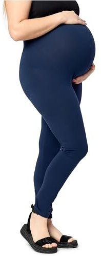 Merry Style Große Größen Lange Umstandsleggings aus Baumwolle Plus Size Leggings mit Weich Hoher Bund MS10-463 (Marineblau, 3XL)