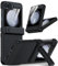 Oterkin for Samsung Galaxy Z Flip 6 Case, Built-in Screen Protector & Hinge Protection & Kickstand, Samsung Z Flip 6 Slim Fit Phone Case, Shockproof Rugged Case Support Wireless Charging (Black)