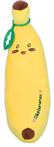 Alasum Coussin en Peluche Banane Doux 35 Cm Rembourré en Coton Douillet pour Adolescents et Adultes Décoration Intérieure Canapé Chambre Oreiller Décoratif