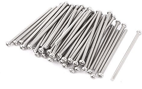 sourcing map M3 x 60mm Vis à tête cylindrique en 304 acier inoxydable boulon 60pcs