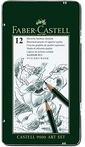Faber-Castell Castell 9000-Art-8b-2h Bleistifte Graphite Set