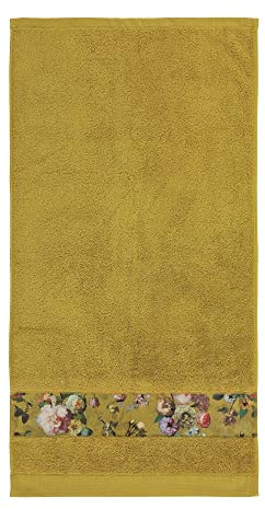 ESSENZA Handtuch Fleur Gelb, 60x110 cm - 97% Baumwolle, 3% Polyester - Blumen Pfingstrosen Tulpen