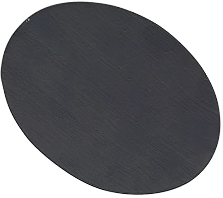NKlaus 13,5x10cm plato de vela ovalado de aluminio negro posavasos decoración de mesa cepillado - Diseño 10387