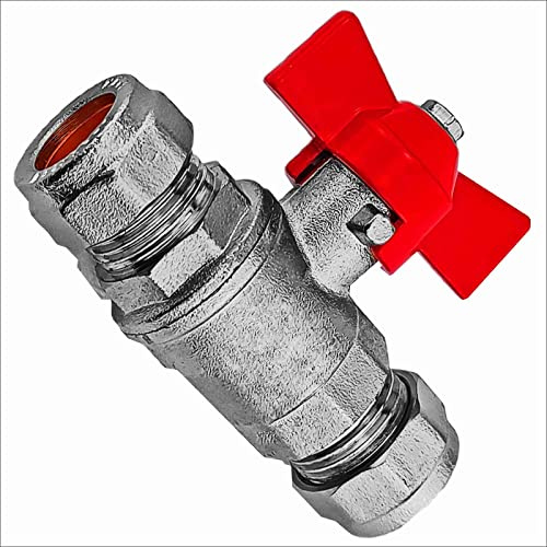 Kugelhahn Aus Messing Mit Rotem Stahlhebel – 1/2 Zoll, IGxIG, Für Heizung, Sanitär & Industrie