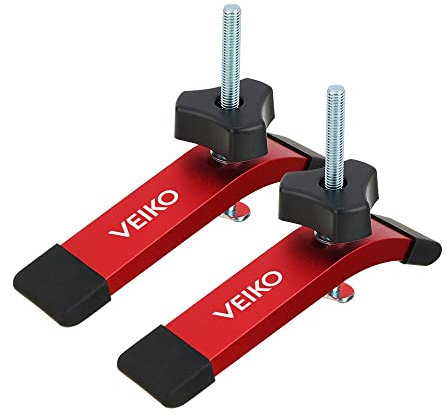 Acofuns Juego de 2 abrazaderas de sujeción en T con pernos en T y abrazaderas de carpintería de aleación de aluminio Silder para fresadoras, prensas de taladro, sierras de mesa CNC