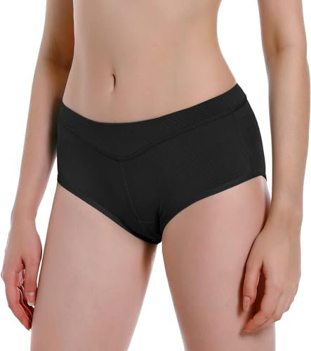 FEIXIANG Damen Radunterhose, Fahrradhose Kurz Radlerhose Fahrrad Unterwäsche mit 4D Gel Gepolstert, Fahrradunterhose Atmungsaktiv Schnelltrocknend Radhose