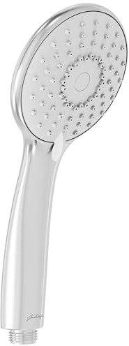 Jacob Delafon - Pommeau de douche Juliette - Rond - Diamètre 10,5cm - 3 Jets à Curseur - Economie d'eau 10L/min - Douchette à main - Finition Chrome - E29032-CP