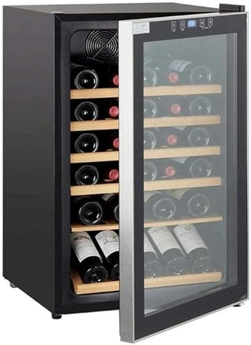 QPZMALSKY Tinto Et Refroidisseur De Vin Thermoélectrique Tinto Et Blanc De 30 Bouteilles, Réfrigérateur De Cave À Vin Indépendant - Écran De Température Numérique avec Panneau Tactile
