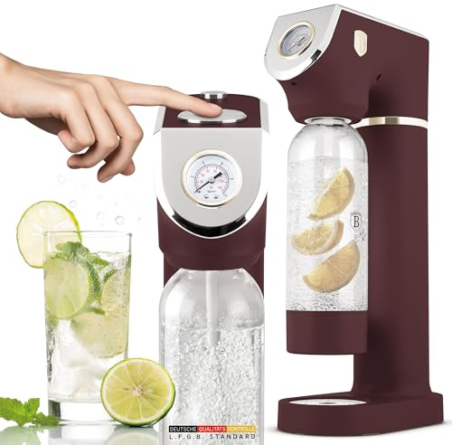 Berlger HAUS - Máquina de soda Sodaar + 2 botellas, colección Leonardo | Respetuoso con el medio ambiente y elegante
