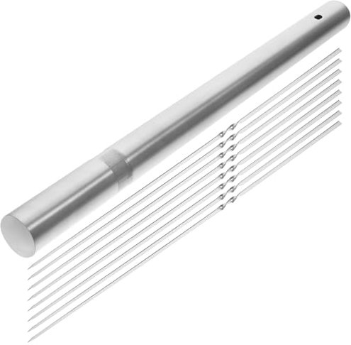 BESPORTBLE Brochetas Inoxidable Para Barbacoa Herramientas Parrilla Reutilizables Verticales Antideslizantes Para Aperitivos