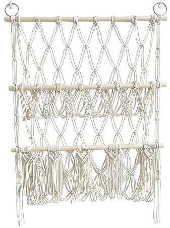 FccsiKoa Stuffed Animals Net Hammock Organizer Holder Hand Woven for Home Decor Play Room, Style B