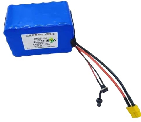 WILLQ 24V 12V 15Ah 20Ah 30Ah Uppladdningsbart Litiumbatteripaket för Nätbåt Fjärrstyrd Båt Ersättningslitiumjonbatteri med DC + XT60-kontakt