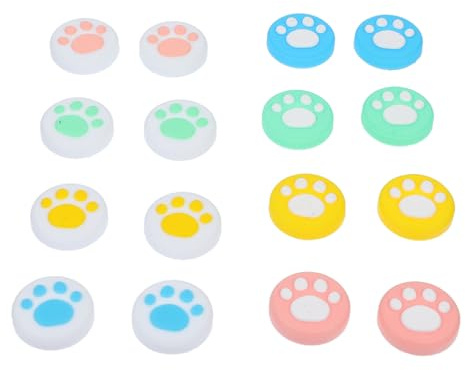 Didiseaon 16 pezzi Copri Joystick in Silicone con Design Cappucci Protettivi per Controller Tappi Grip per Pulsanti Morbidi e Facili Accessori per Console