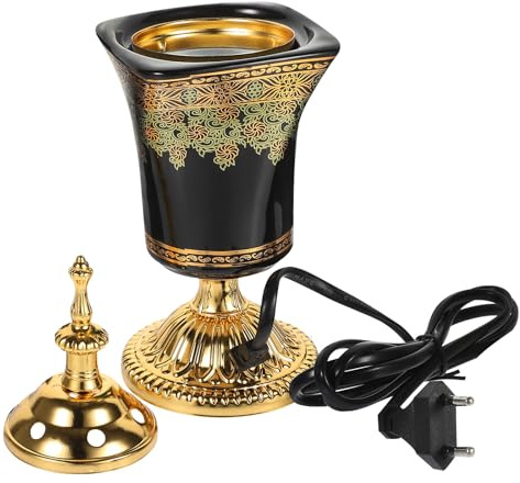 Homoyoyo Bruciatore di Incenso Elettrico in Ceramica Nero Leggero Atmosfera Artistica per Soggiorno e Camera da Letto Spina Inclusa Colore Casuale
