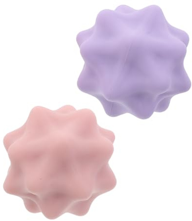 HYTROVE Balle de massage 2 pièces à picots en silicone, sphère portable pour fascias et massage musculaire, outil pour de la fatigue en milieu professionnel