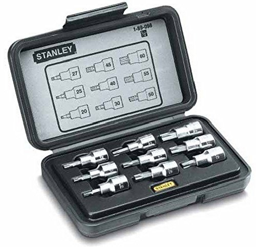 Stanley Schraubendrehereinsatz-Set, 9-teilig mit 1/2 Zoll Torx-Einsätze, 1-89-098