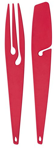 Koziol Grillbesteck Shadow, Kunststoff, Himbeerrot, 1,5 x 5,2 x 34,7 cm