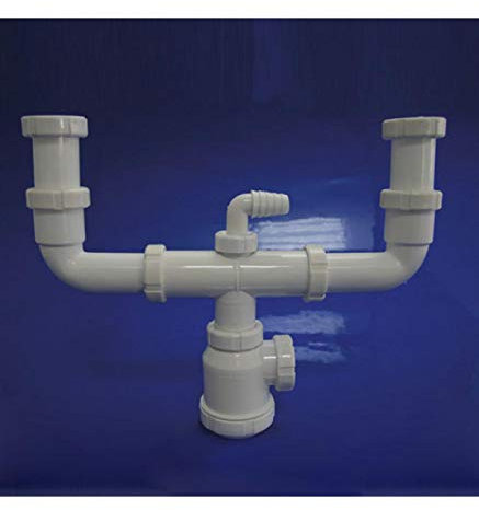 Sifon Doble Con Racor T-45 1 1/2