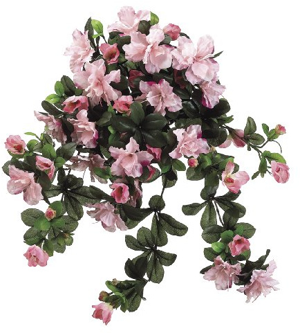 Artificial Pink 24-inch Azalea Trailing Bush (Set of 6)