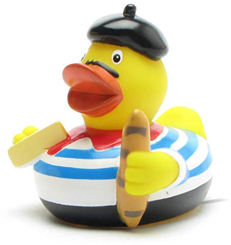 Duckshop Canard de Bain couineur France I Ensemble de Porte| clés et Canard de Bain | L : 7,5 cm, Jaune